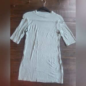 Hello MIZ Teal Short Sleeve Dress